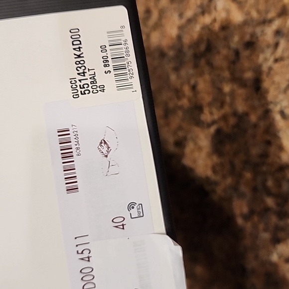 Gucci Madelyn Crystal Logo Cobalt Mules - SZ 40 - Picture 4 of 17